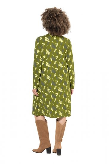 Ulla Popken 845190 Blomstret jerseykjole Turkis - Jerseykjoler - 