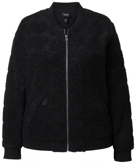 Ulla Popken 845262 Teddyjakke Svart - Jakker - Damejakker i store størrelser