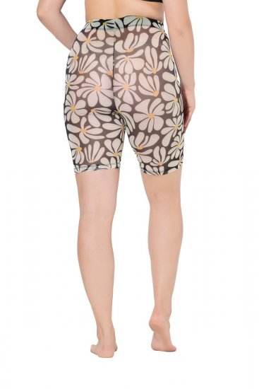 Ulla Popken 845285 Blomstrete antignagshorts Svart - Antignagshorts - 
