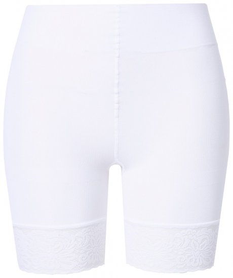 Ulla Popken 845319 Antignagshorts med blonder Hvit - Antignagshorts - 