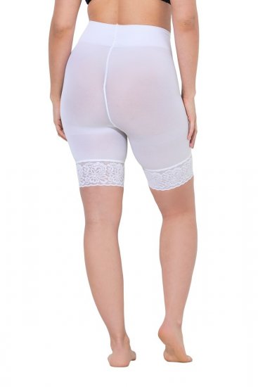 Ulla Popken 845319 Antignagshorts med blonder Hvit - Antignagshorts - 