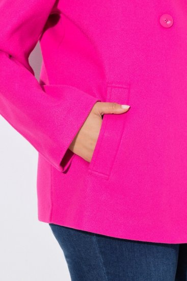 Ulla Popken 846021 Fleecekåpe Rosa - Frakker - Kåper i store størrelser