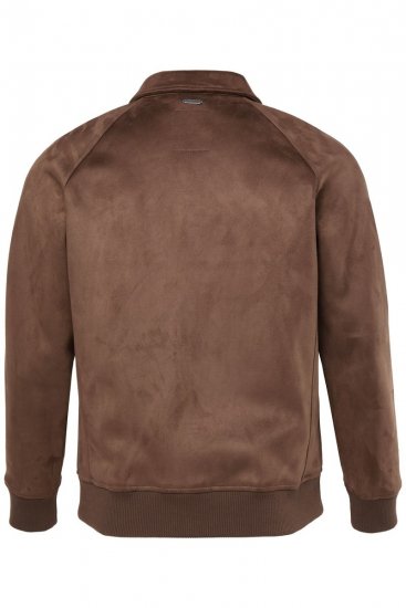 JP1880 846200 Bomberjakke i semsket imitasjon Mørkebrun - Jakker - Store jakker - 2XL-12XL