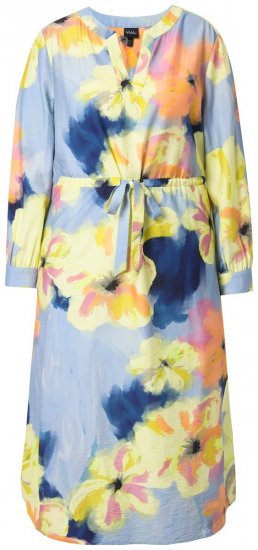 Ulla Popken 846330 Blomstret maxikjole Lyseblå - Maxikjoler - Maxikjoler for damer i store størrelser