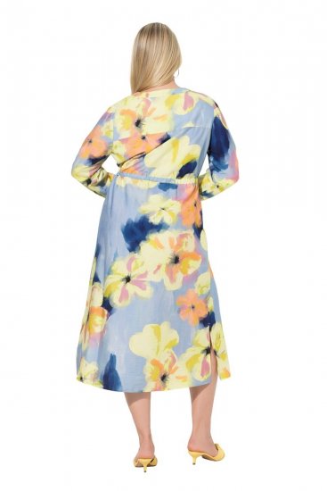 Ulla Popken 846330 Blomstret maxikjole Lyseblå - Maxikjoler - Maxikjoler for damer i store størrelser
