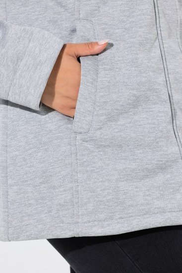 Ulla Popken 846744 Softshelljakke Gråmelert - Jakker - Damejakker i store størrelser
