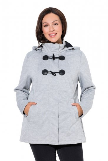 Ulla Popken 846744 Softshelljakke Gråmelert - Jakker - Damejakker i store størrelser