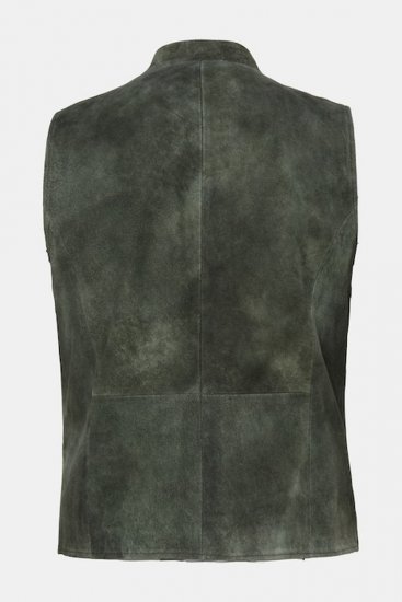 JP1880 846808 Skinnvest i geiteruskinn Mørk oliven - Trachten & Oktoberfest - Oktoberfestklær i store størrelser (Trachten)