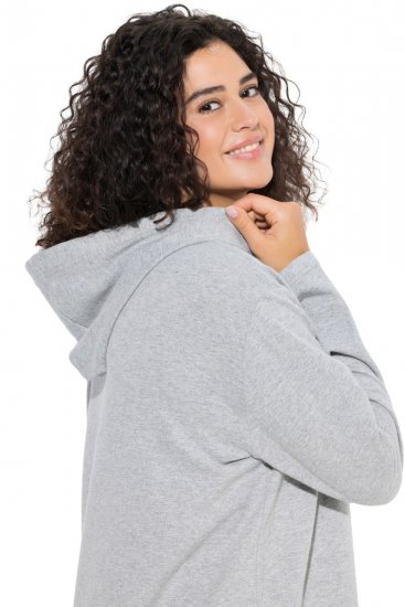 Ulla Popken 846886 Sweatkjole med hette Gråmelert - Collegekjoler - 