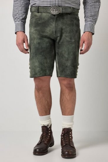 JP1880 846895 Bermudashorts i geiteruskinn Mørk oliven - Shorts - Store shorts - W40-W60