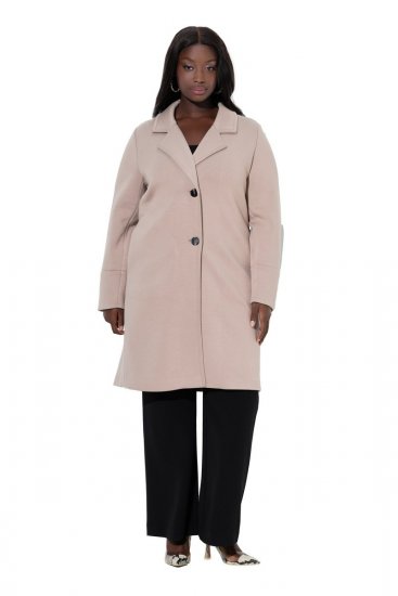 Ulla Popken 846929 Kåpe Beige - Frakker - Kåper i store størrelser