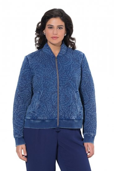 Ulla Popken 847035 Vattert jakke Denimblå - Jakker - Damejakker i store størrelser