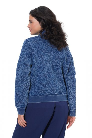 Ulla Popken 847035 Vattert jakke Denimblå - Jakker - Damejakker i store størrelser