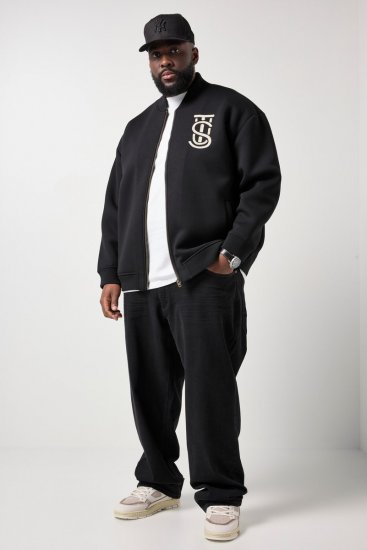 STHUGE 847083 Varsityjakke i scubastoff Svart - Jakker - Store jakker - 2XL-12XL