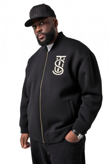 STHUGE 847083 Varsityjakke i scubastoff Svart - Jakker - Store jakker - 2XL-12XL