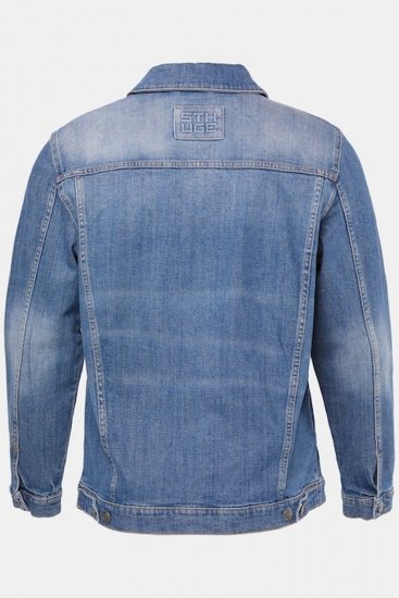 STHUGE 847739 Jeansjakke i vintagelook Lyseblå - Jakker - Store jakker - 2XL-12XL