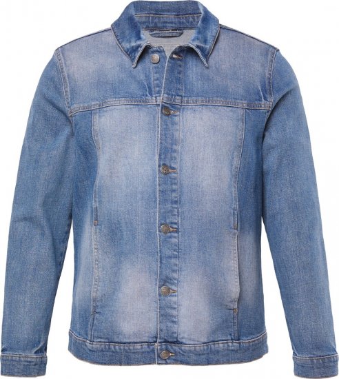 STHUGE 847739 Jeansjakke i vintagelook Lyseblå - Jakker - Store jakker - 2XL-12XL