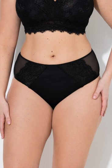 Ulla Popken 848693 Boksertruser med blonder Svart - Truser - 