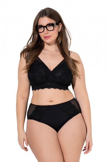 Ulla Popken 848693 Boksertruser med blonder Svart - Truser - 