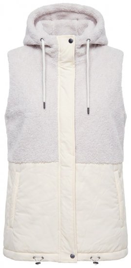 Ulla Popken 848729 Vest med hette Benhvit - Vester - 