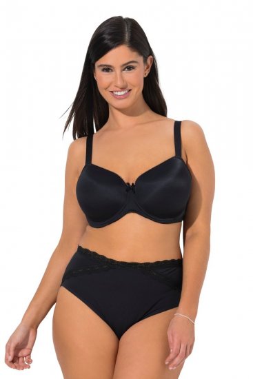 Ulla Popken 848803 Truser med blonder 3-pakning Svart - Truser - 