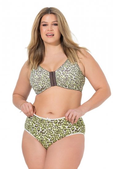Ulla Popken 848810 Dyremønstrede truser 5-pakning Taupe - Truser - 