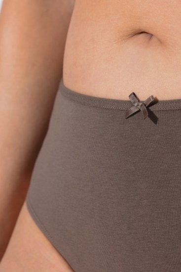 Ulla Popken 848826 Dyremønstrede stringtruser 3-pakning Taupe - Truser - 