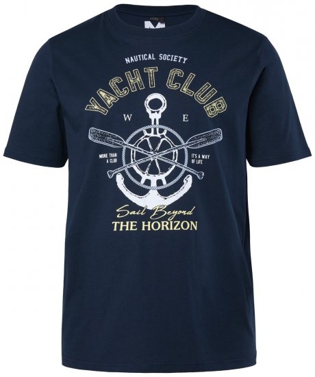 Men+ 958 T-skjorte Yacht Club Mørkeblå - T-skjorter - Store T-skjorter - 2XL-14XL