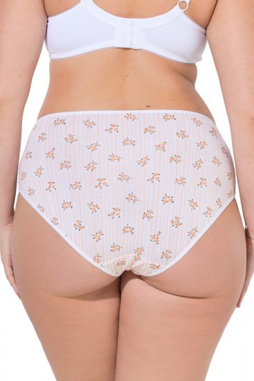 Ulla Popken 849098 Blomstrete truser 6-pakning Oransje - Truser - 