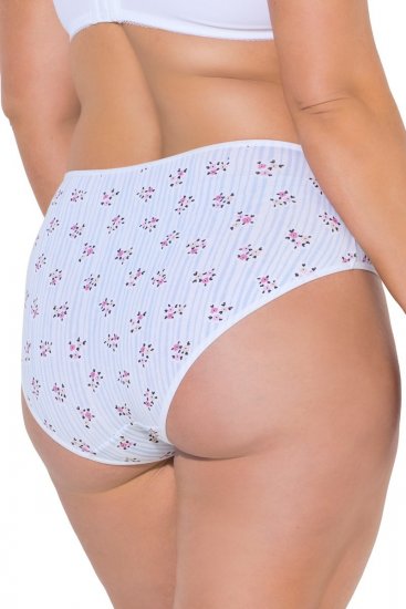 Ulla Popken 849098 Blomstrete truser 5-pakning Lyseblå - Truser - 