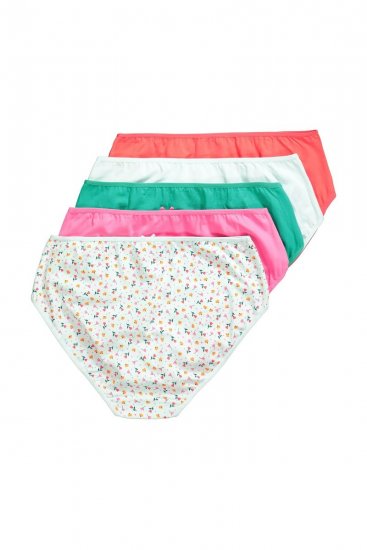 Ulla Popken 849140 Blomstrete truser 5-pakning Benhvit - Truser - 