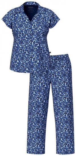 Ulla Popken 849144 Dyremønstret pyjamas Mørkeblå - Pyjamas/Loungewear - 