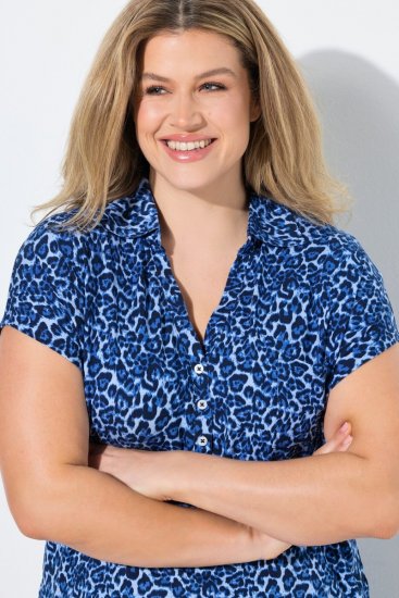 Ulla Popken 849144 Dyremønstret pyjamas Mørkeblå - Pyjamas/Loungewear - 