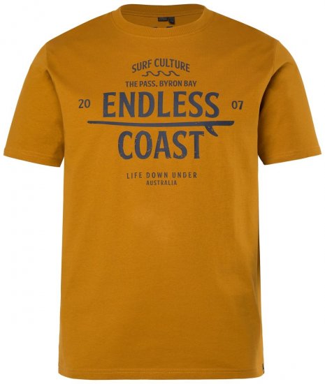 Men+ 448 T-skjorte Endless Coast Lys hasselnøtt - T-skjorter - Store T-skjorter - 2XL-14XL