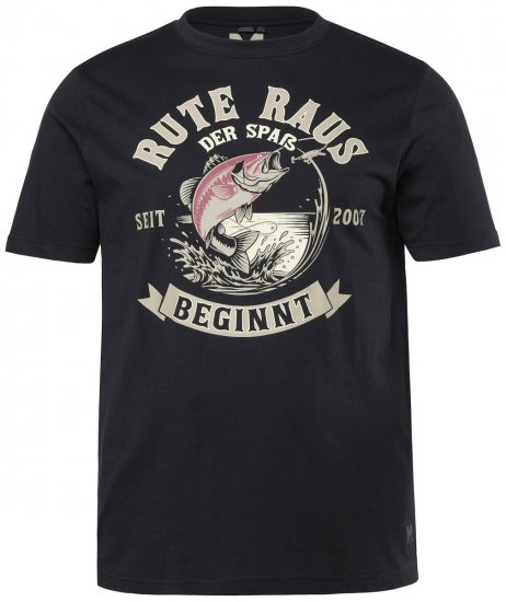 Men+ 547 T-skjorte Rute Raus Svart - T-skjorter - Store T-skjorter - 2XL-14XL