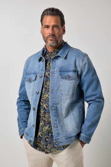 JP1880 849703 Jeansjakke med mange lommer Indigoblå - Jakker - Store jakker - 2XL-12XL