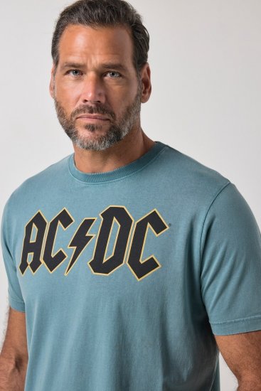JP1880 849790 AC/DC Classic Logo T-skjorte Turkisblå - Band T-skjorter - Band-t-skjorter i store størrelser