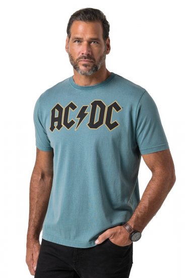 JP1880 849790 AC/DC Classic Logo T-skjorte Turkisblå - Band T-skjorter - Band-t-skjorter i store størrelser