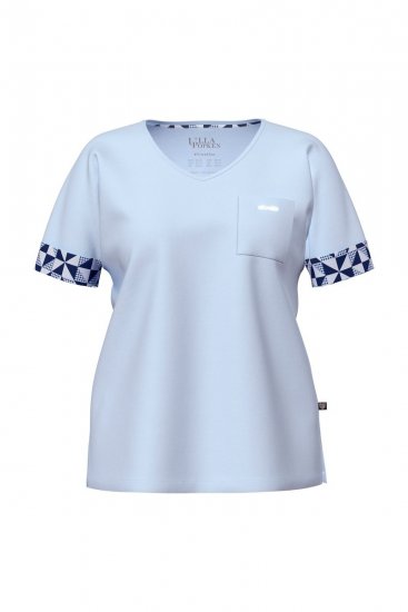 Ulla Popken 849850 Rutete pyjamas Lyseblå - Pyjamas/Loungewear - 
