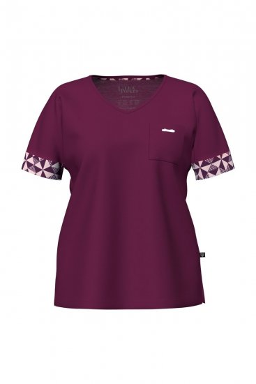 Ulla Popken 849850 Rutete pyjamas Bærrød - Pyjamas/Loungewear - 