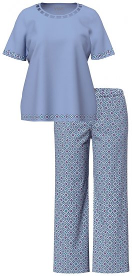 Ulla Popken 850045 Kortermet pyjamas Lyseblå - Pyjamas/Loungewear - 