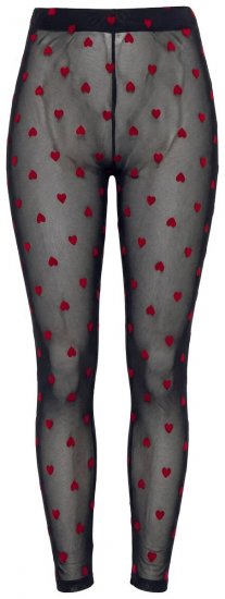 Ulla Popken 850264 Mønstrede strømpeleggings Svart - Strømpebukser & sokker - 