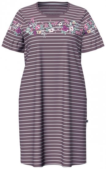 Ulla Popken 850401 Blomstret nattkjole Brun - Nattkjoler - 
