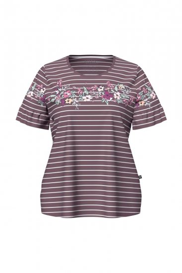 Ulla Popken 850403 Blomstret pyjamas Brun - Pyjamas/Loungewear - 