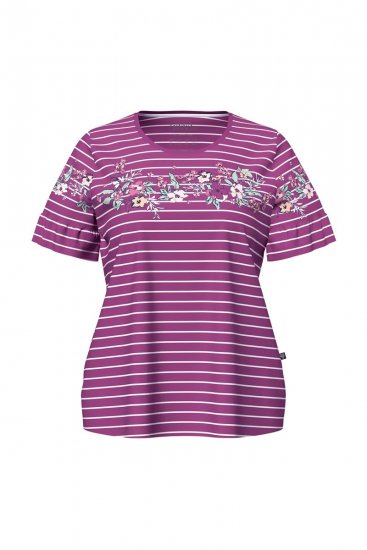 Ulla Popken 850403 Blomstret pyjamas Fiolett - Pyjamas/Loungewear - 