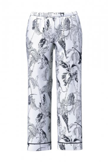 Ulla Popken 850441 Mønstret pyjamas Benhvit - Pyjamas/Loungewear - 