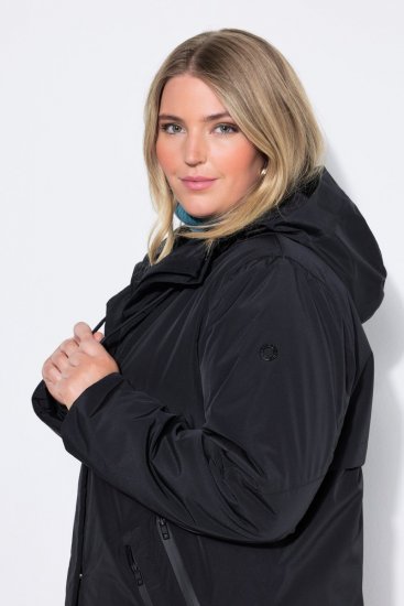 Ulla Popken 850774 Funksjonskåpe Svart - Frakker - Kåper i store størrelser