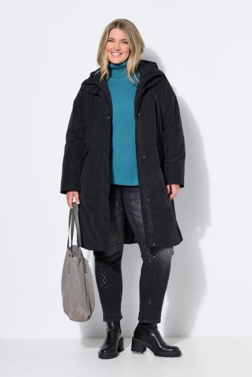 Ulla Popken 850774 Funksjonskåpe Svart - Frakker - Kåper i store størrelser