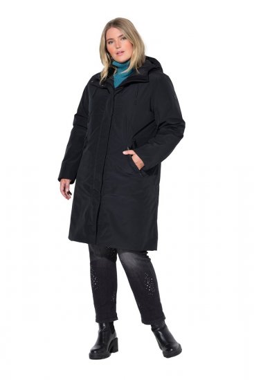 Ulla Popken 850774 Funksjonskåpe Svart - Frakker - Kåper i store størrelser