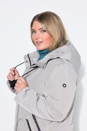 Ulla Popken 850774 Funksjonskåpe Grå - Frakker - Kåper i store størrelser